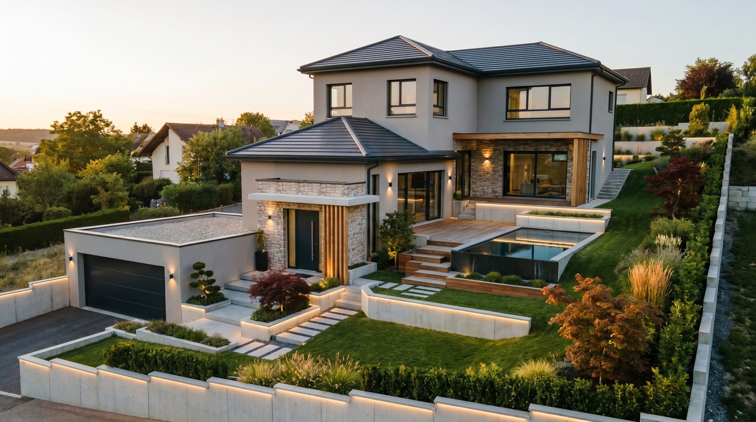 VILLA PANORAMA – une maison qui épouse la pente de son terrain à UFFHEIM